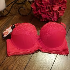 NWT  Daisy Fuentes keyhole lace back bra